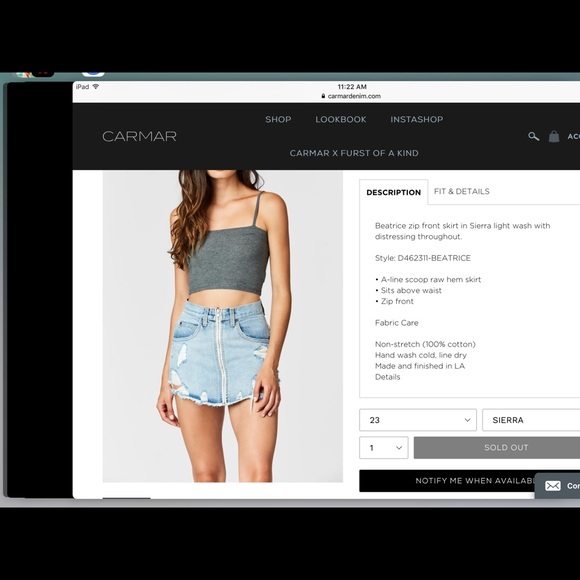 Carmar Denim Skirt - Picture 8 of 8